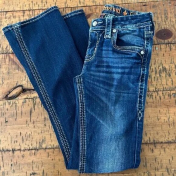 Rock Revival Sundee‎ Mid Rise Boot Cut Jeans - Picture 1 of 3